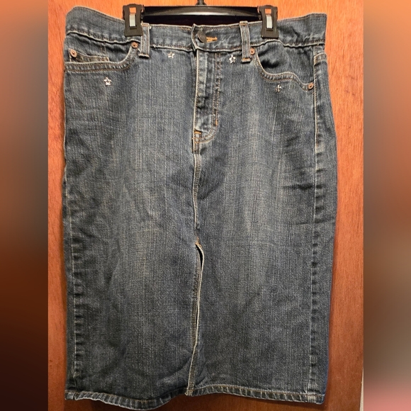 Gap Jeans Dark Wash Denim Skirts Sz8 - Picture 2 of 7